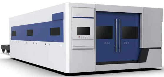 Korkean tuottavuuden QY Laser 3000W 6000W G20 nopea kuitulaserleikkauskone vaihtopöydällä