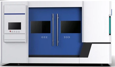 Täysi suljettu suoja 12000w Cnc metallilevykuitu laserleikkauskone ruostumattomasta teräksestä alumiinille